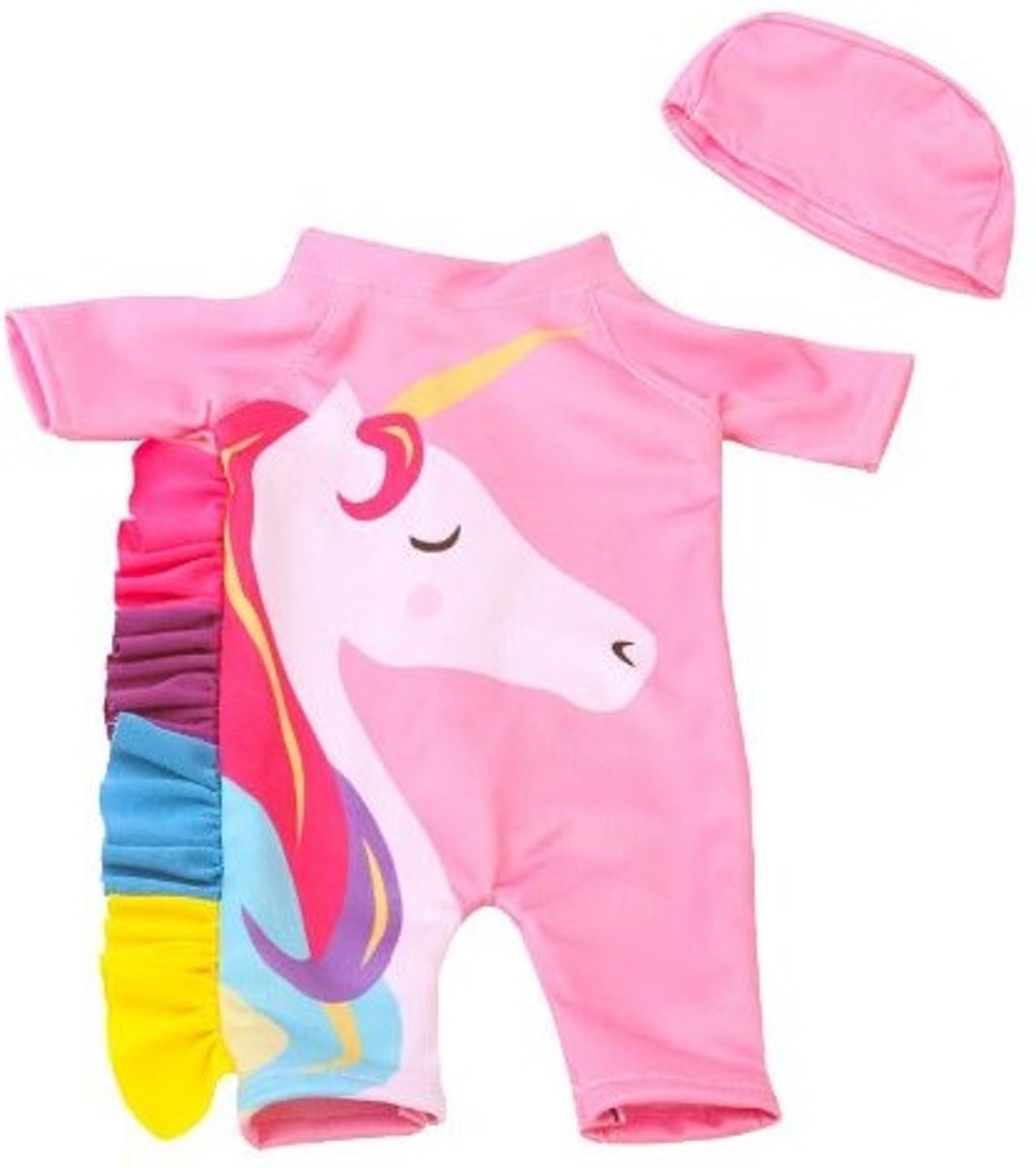 Voor de Pop | Babypop Unicorn Onesie | Regenjas | Babypop | Pop | Baby born | Babyborn | Babypop | Poppen accessoires